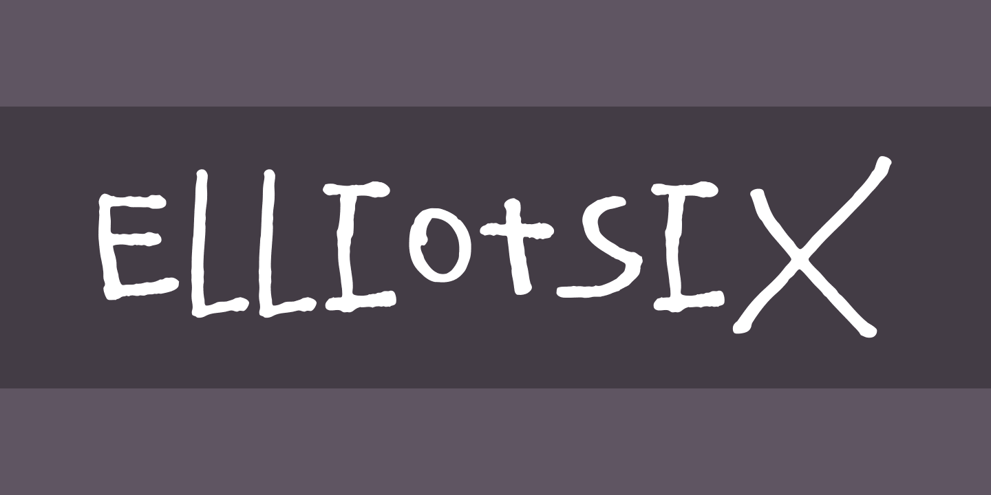 Пример шрифта ElliotSix Regular